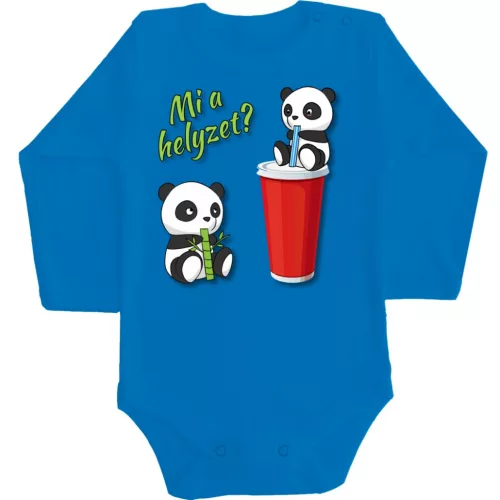 panda body pre bábätká modrá