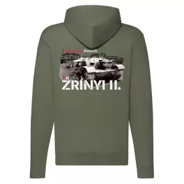 zrínyi ii. tank sveter na zips (zelený)