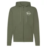 rába zelený sveter na zips s bielym vzorom