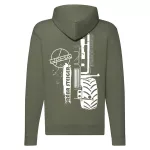 rába zelený sveter na zips s bielym vzorom