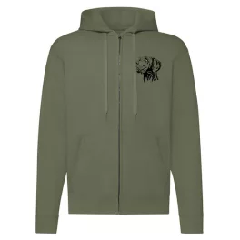 vizsla zelený sveter na zips