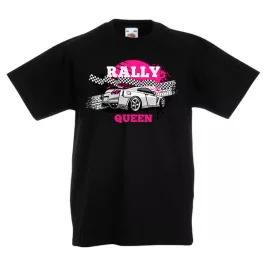 čierne detské tričko rally queen