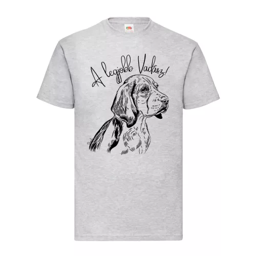 najlepšie tričko lovec beagle sivá