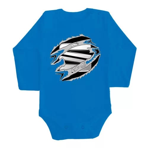 sedadlo modrý dlhý rukáv dojčenské body