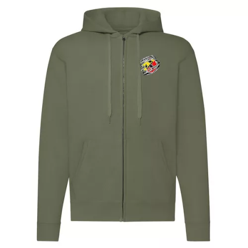 abarth zelená mikina na zips