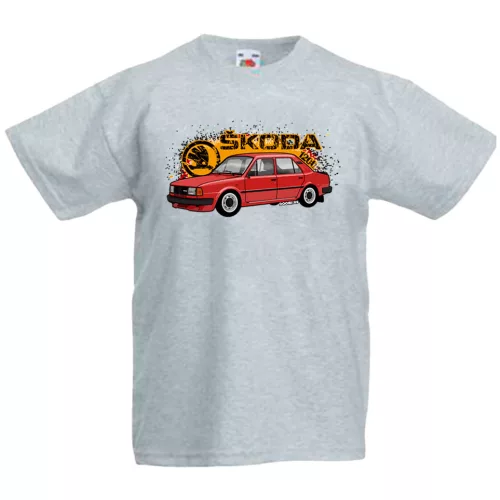skoda 120 šedé detské tričko