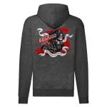 the cutless crew motorcycle mikina na zips, sivá