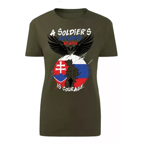 the soliders slovenský... dámske tričko (zelená)