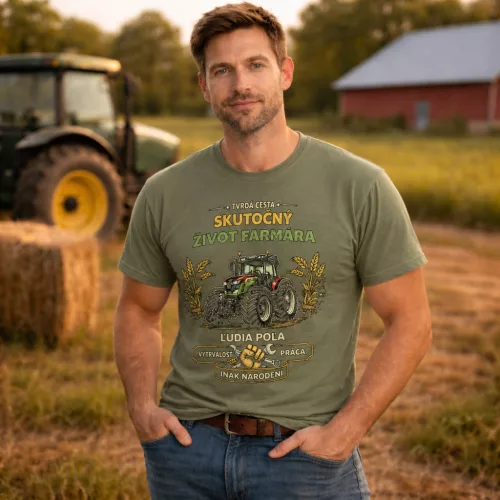 SKUTOČNÝ ŽIVOT FARMÁRA zelené tričko