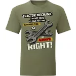 Som mechanik traktorov! Zelená tričko (Angličtina)