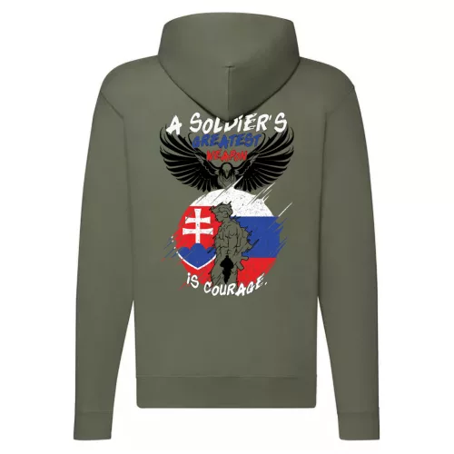 a soliders slovenský... sveter na zips (zelený)