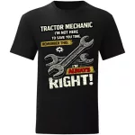 Som mechanik traktorov! Čierne tričko (Angličtina)