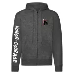 army slovenský sveter na zips (tmavošedá)