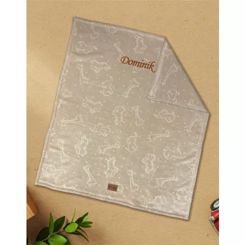 béžová detská deka wellsoft so zvieracím vzorom