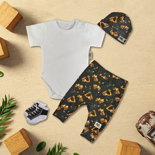 exkluzívna klasická súprava detského oblečenia s bielymi/tmavý stroj