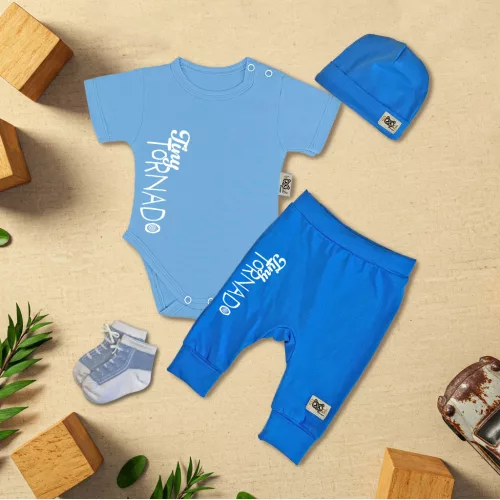 exkluzívna súprava detského oblečenia tiny tornado bábätká modrá/modrá