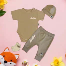   exkluzívna súprava detského oblečenia love bug káva/káva