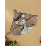 medveď béžová šatka s modrým vzorom medveď