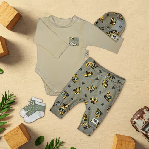 exkluzívna klasická súprava detského oblečenia do piesku/ľahkého vrecka (s dlhým rukávom)