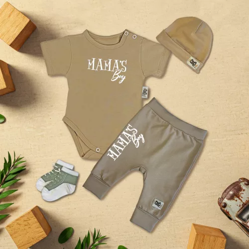 exkluzívna súprava detského oblečenia mama's chlapec káva/káva