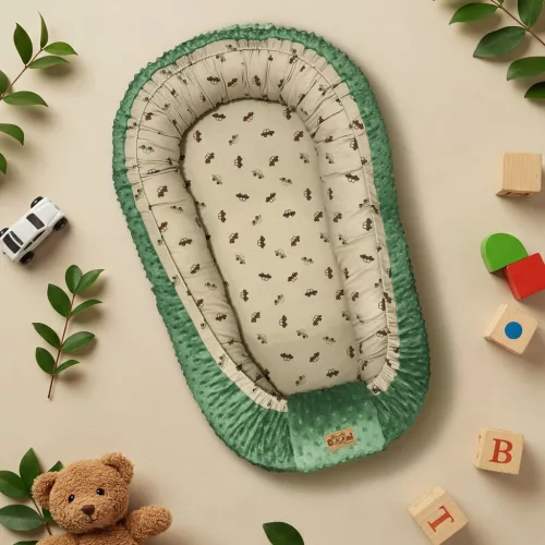 prémiové hniezdo pre bábätko (auto/zelená minky)