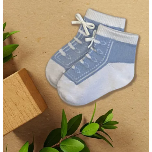 darčekové bábätká modré čipkované detské ponožky