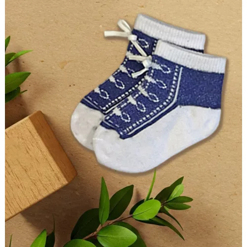 darčekové modré detské ponožky so šnúrkami