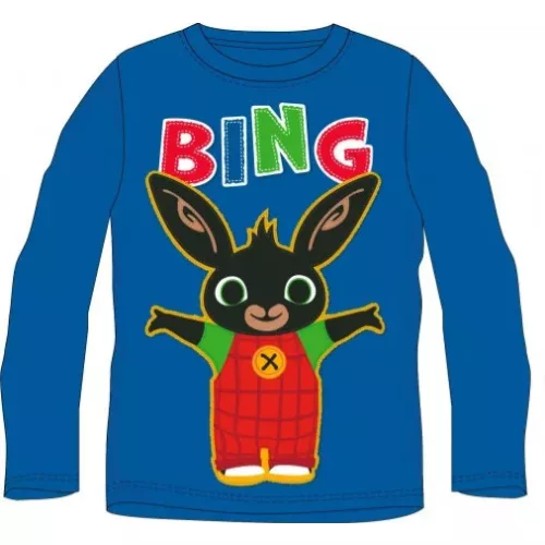 bing detské tričko s dlhým rukávom modré 2-6 rokov