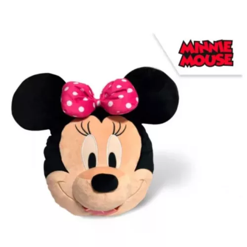 hlava disney minnie 3d, plyšová figúrka, vankúš 35 cm