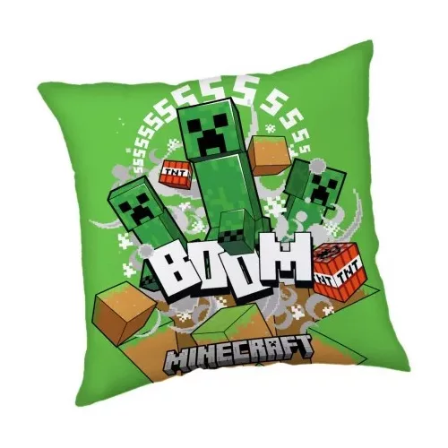 vankúš minecraft creeper boom, dekoračný vankúš 40*40 cm