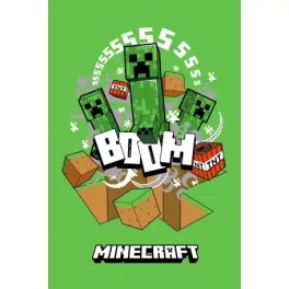 minecraft boom creeper fleecová deka 100*150cm