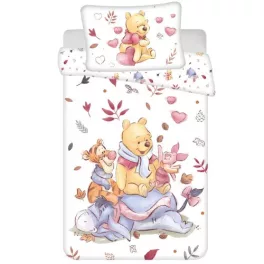   disney macko pú detská prikrývka na posteľ 100×135 cm, 40×60 cm