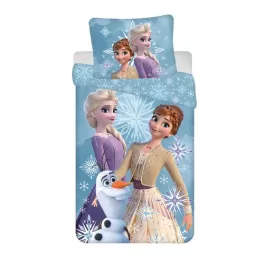   detská prikrývka na posteľ disney frozen biely snowflake 100×135 cm, 40×60 cm