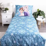 detská prikrývka na posteľ disney frozen biely snowflake 100×135 cm, 40×60 cm