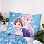 detská prikrývka na posteľ disney frozen biely snowflake 100×135 cm, 40×60 cm