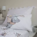 detská prikrývka na posteľ disney dumbo sivá 100x135cm, 40x60 cm