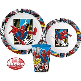 riad spiderman, mikro plastový sada, so pohárm 260 ml